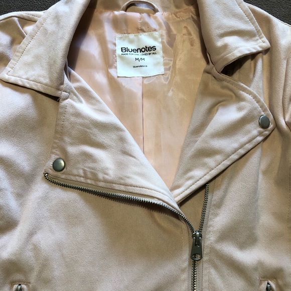 Bluenotes faux suede Jacket. Size:medium. Pinky Beige colour - Picture 5 of 9